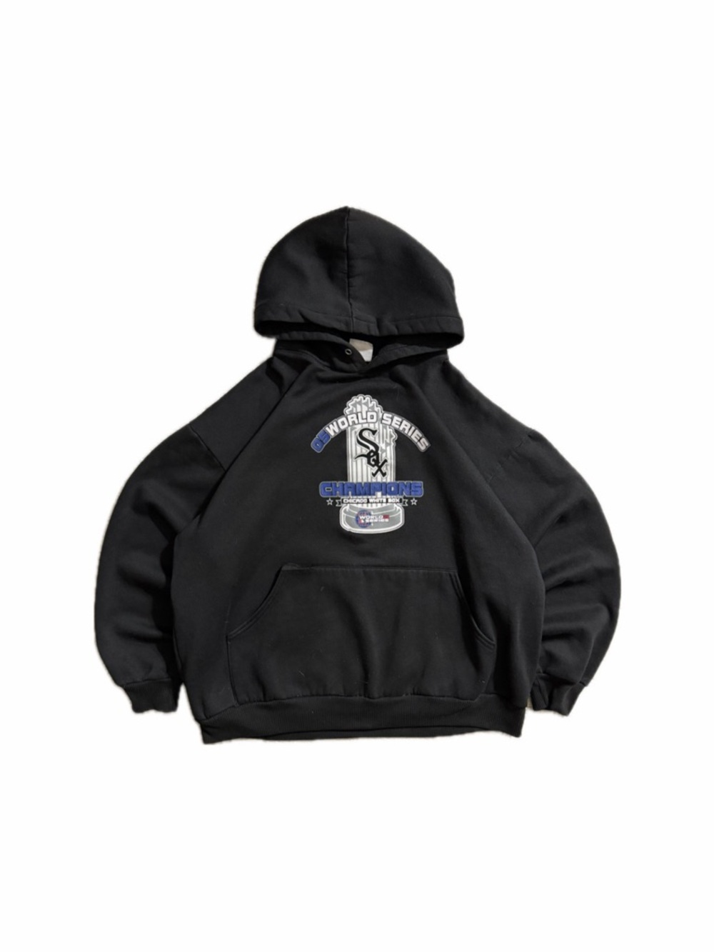 Vintage Chicago White Sox 2005 World Series Champions Black Hoodie — Size XL